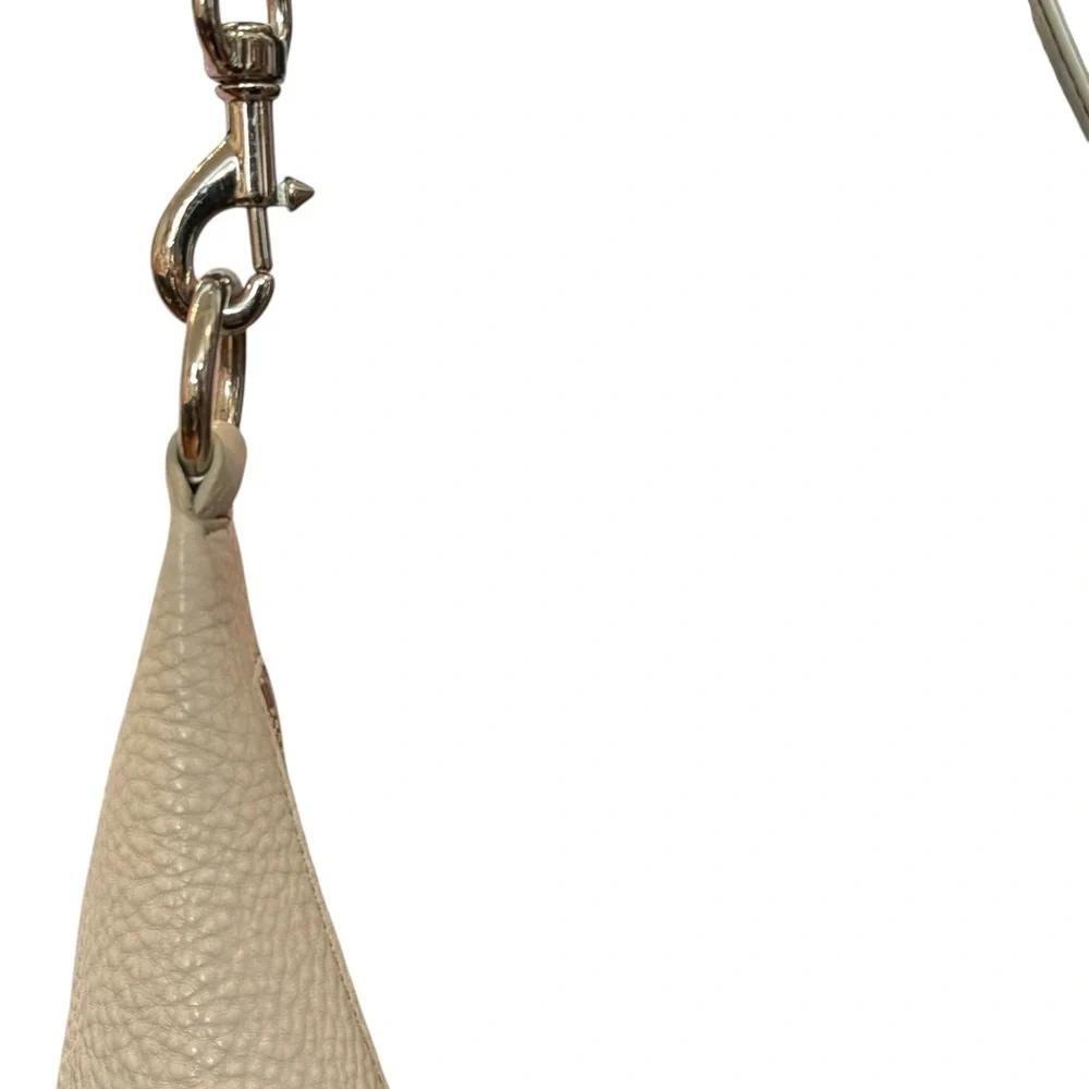 Rebecca Minkoff Pebbled Leather Hobo Shoulder Bag Light Grey